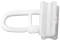 ślizg długi z agrafką biały