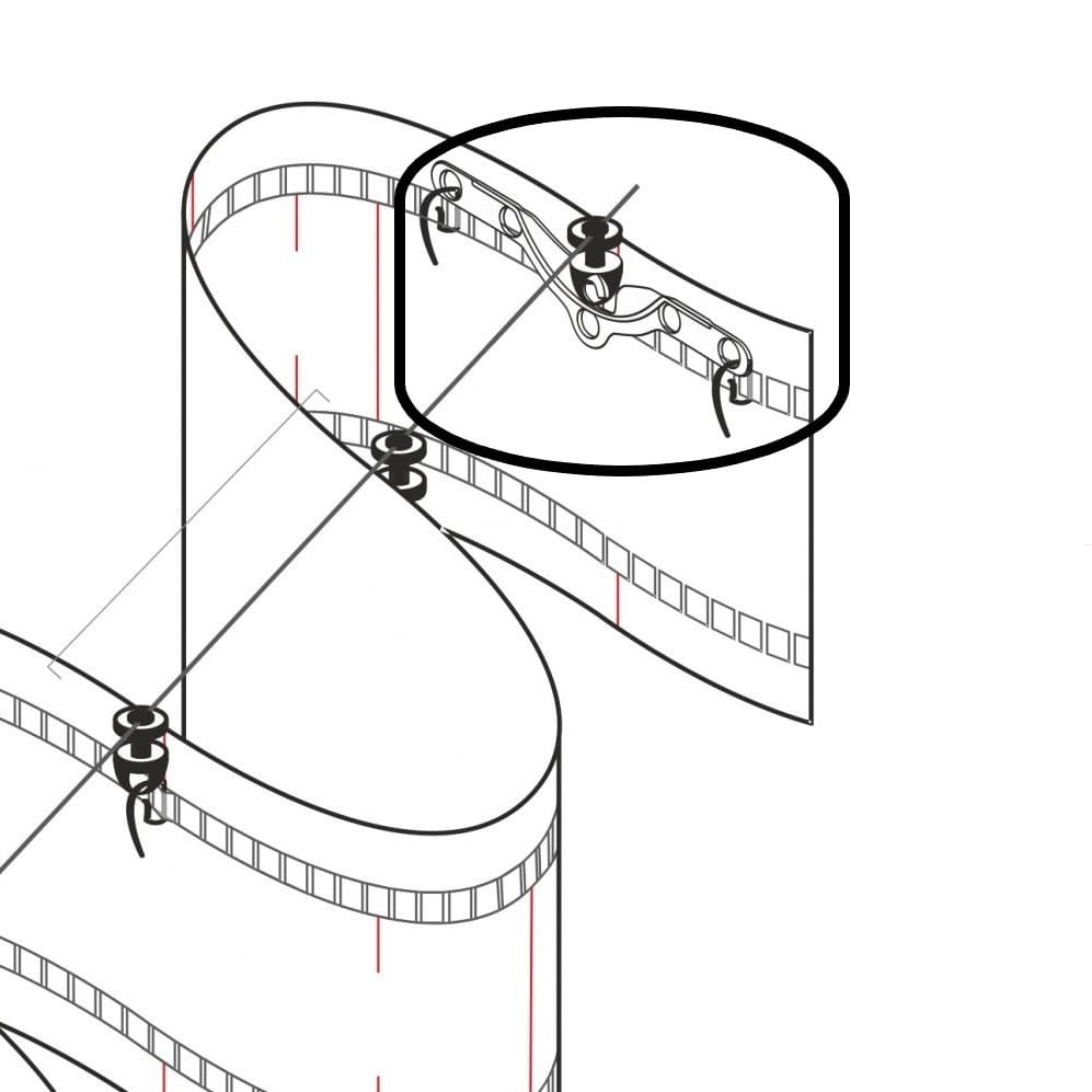 Czarne Zakończenie Tkanin z Systemem WAVE (Fala) | GERSTER | Karnisz.eu