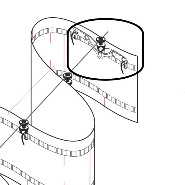Czarne Zakończenie Tkanin z Systemem WAVE (Fala) | GERSTER | Karnisz.eu