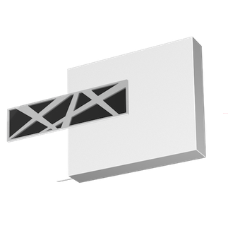 Końcówka GALAXY do systemu TOP LINE 80 w kolorystyce Biały Błysk &amp; Czarny Błysk &amp; Chrom.