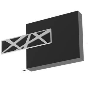 Elegancka końcówka TOP LINE 80 GALAXY marki Marcin Dekor w kolorach czarny mat, czarny błysk i chrom, zamocowana na stylowym karniszu. Nowoczesne wykończenie, które podkreśla luksusowy charakter wnętrza.