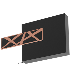 Końcówka do karnisza Top Line 80 Galaxy w trzech kolorach: czarny mat, czarny błysk i miedź. Nowoczesna końcówka do zasłon i firan, idealna do minimalistycznych, industrialnych i designerskich wnętrz