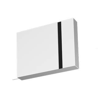 Końcówka do karnisza TOP LINE 80 MODERN biały błysk i czarne paski - zbliżenie