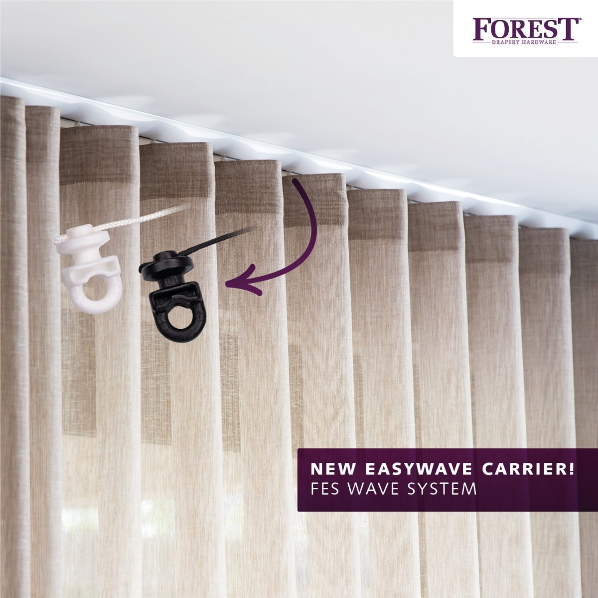 Suwak EASY WAVE – bez wysiłku falowanie zasłon.