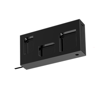 SQUARE końcówka INTERNO czarny błysk wypełnienie białe.