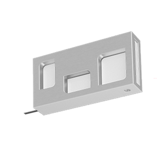 SQUARE końcówka INTERNO stal wypełnienie białe.