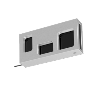 SQUARE końcówka INTERNO stal wypełnienie czarne.