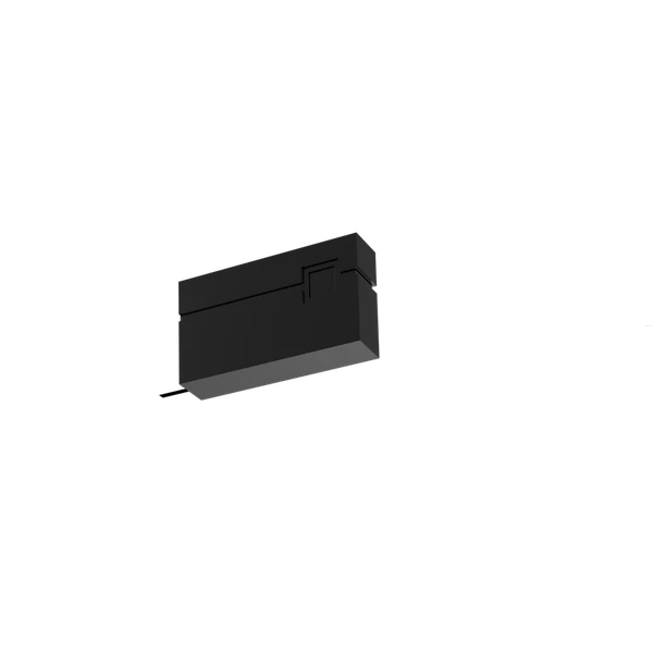 11Końcówka Q-ART SQUARE w czarnym błyszczącym kolorze, bez kryształu, eleganckie wykończenie do nowoczesnych aranżacji okiennych.