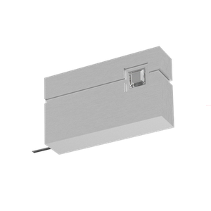 Końcówka Q-ART SQUARE w stalowym kolorze z białym kryształem – eleganckie i trwałe wykończenie karniszy, pasujące do różnych stylów wnętrz.