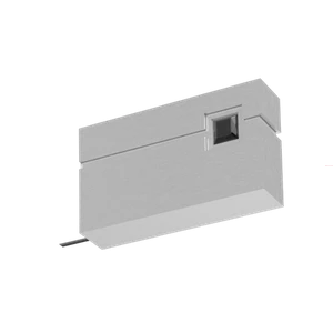 Końcówka Q-ART SQUARE w stalowym kolorze z czarnym kryształem – elegancki i nowoczesny element dekoracyjny do karniszy, idealny do stylowych wnętrz.