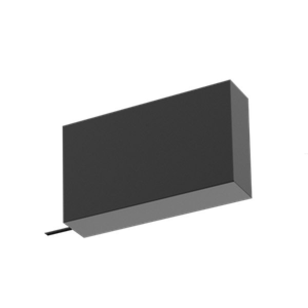 Końcówka SQUARE w czarnym macie – elegancki, subtelny dodatek do karniszy, doskonały do nowoczesnych wnętrz.
