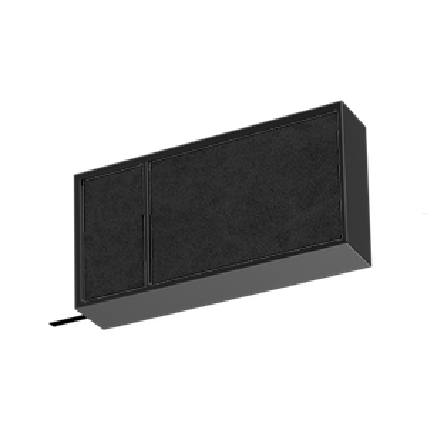 Elegancka końcówka BOSS SQUARE w czarnym błysku, z wysokiej jakości czarnej skóry, zapakowana w blister, idealna do nowoczesnych wnętrz.