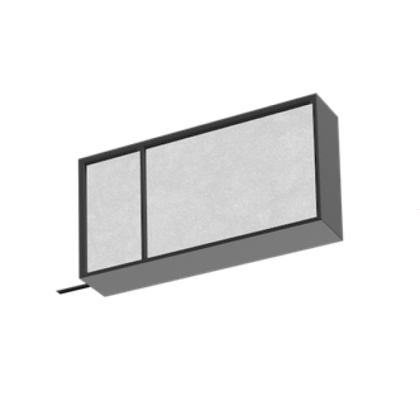 Końcówka BOSS SQUARE łącząca czarny mat z białą skórą, zapakowana w blister, idealna do nowoczesnych wnętrz. Elegancki, trwały produkt do dekoracji.