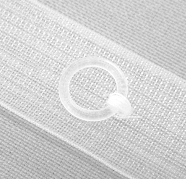 Transparentna taśma do rolet rzymskich z kółkami - widok detali