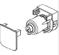 przekładnia łańcuszka wraz z zaślepką profilu do mechanizmu  do rolet rzymskich