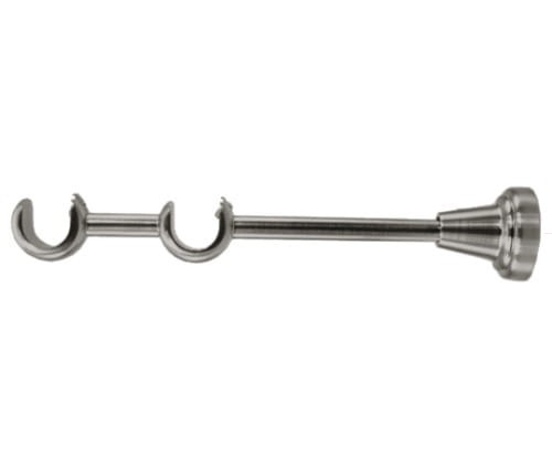 Wspornik podwójny nowy do karniszy Gral 19/19 mm EFEKT STALI