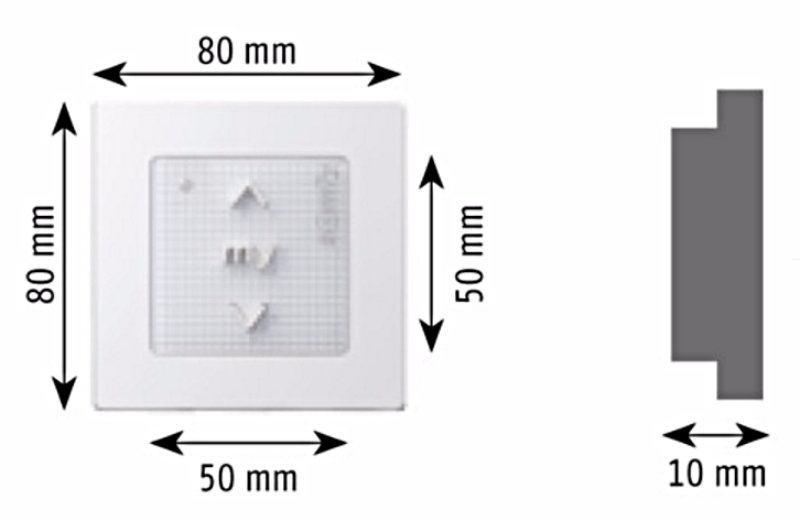 Ramka SMOOVE 80x80 mm – eleganckie i stylowe wykończenie dla radiowego nadajnika naściennego SMOOVE.