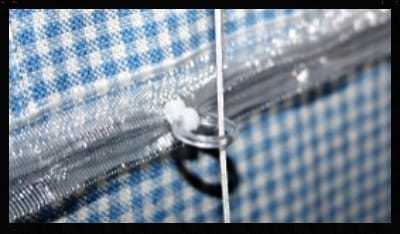 Kółeczko do rolet rzymskich wraz z haczykiem i taśmą tunelową