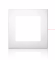 Ramka SMOOVE 80x80 mm PURE – klasyczna biała ramka do nadajnika naściennego SMOOVE.