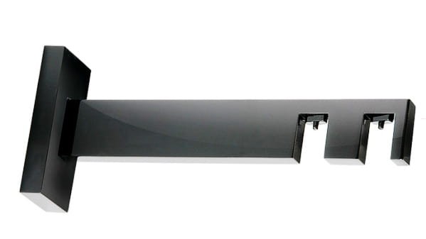 Square Line wspornik czarny błysk podwójny - karnisze square line