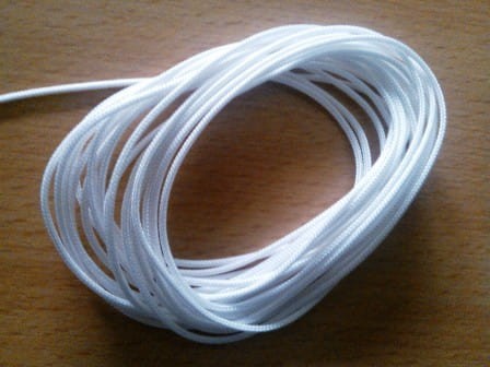 Biały sznurek 1,4 mm do rolet rzymskich – na metry