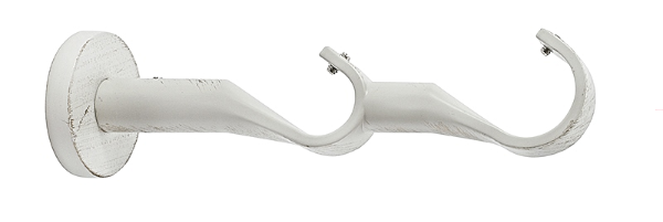 Residence wspornik podwójny 35 mm biało złoty