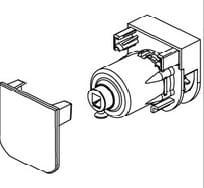 przekładnia łańcuszka wraz z zaślepką profilu do mechanizmu  do rolet rzymskich