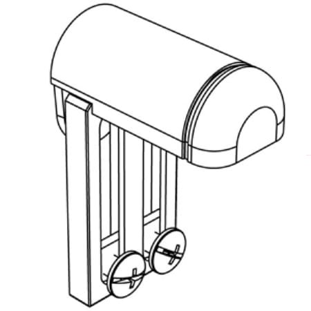 Uchwyty bezinwazyjne do rolet rzymskich – widok z przodu